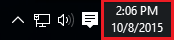 Windows 10 bottom corner clock