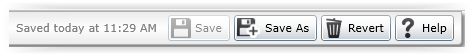 Save, Save As,  Revert, and Help buttons in Panopto