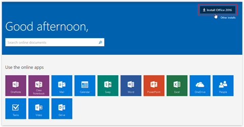Install now button