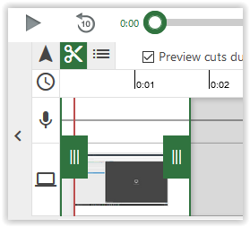 dragging to crop a video