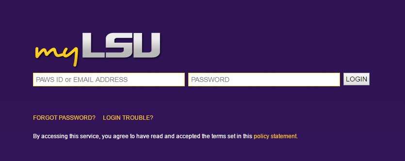 myLSU login page