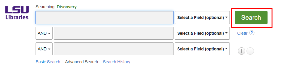 entering phrases into advanced search box