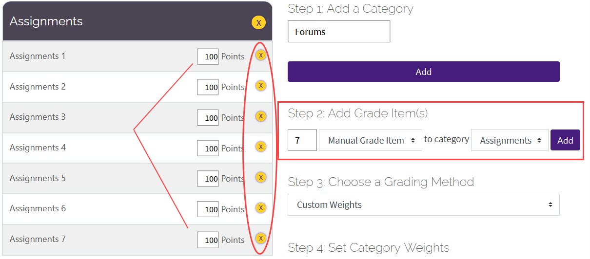 Moodle: Gradebook: Gradebook Builder - GROK Knowledge Base