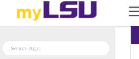 Search under myLSU symbol